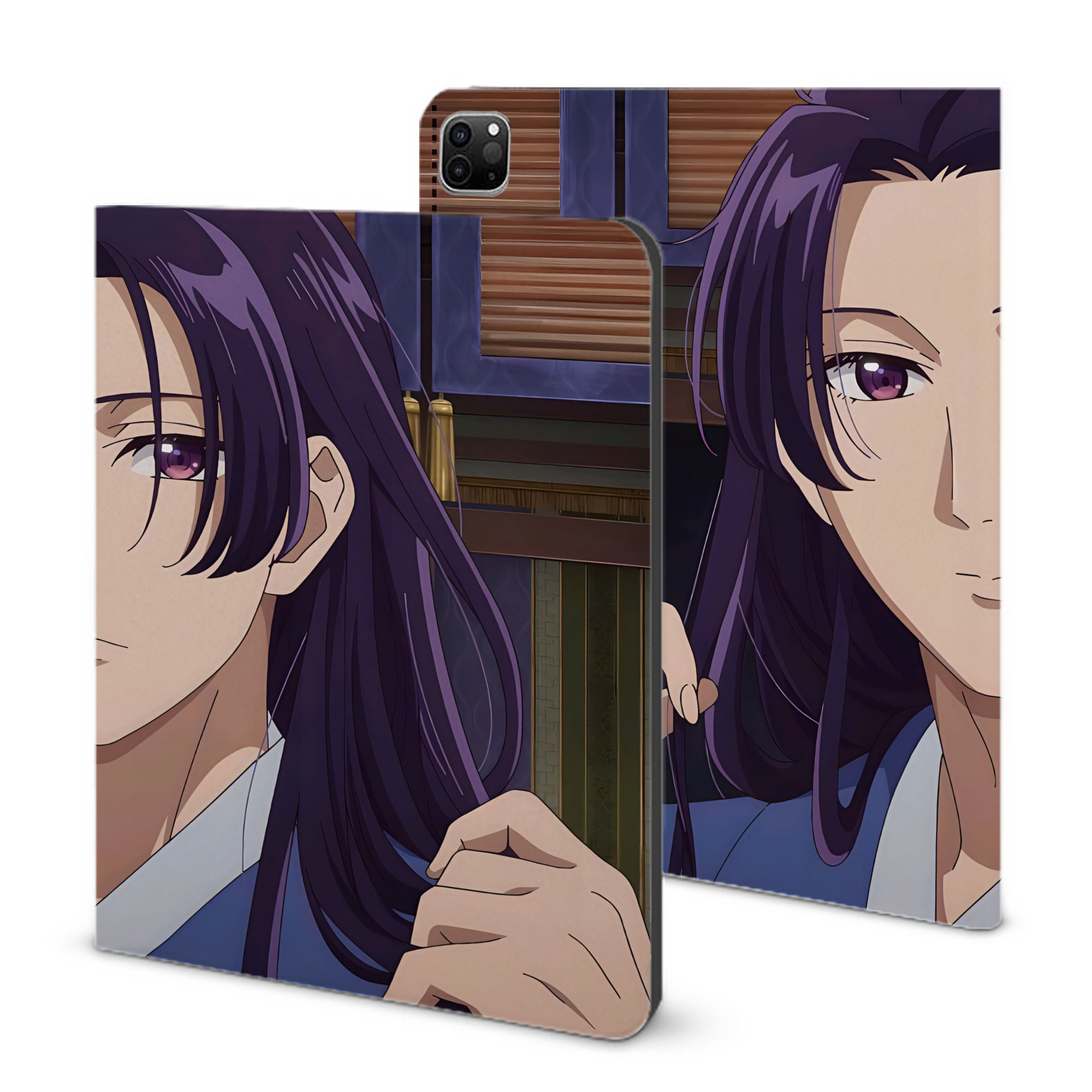 （画像用） 薬屋のひとりごと The Apothecary Diaries IPad ケース ブック型 PUレザー TPU 耐衝撃 軽量 薄型 ペン収納なし 全面保護 IPad 各モデル対応